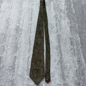 Vtg Arrow Men's Necktie Tie Silk Olive Green Made in USA 60in